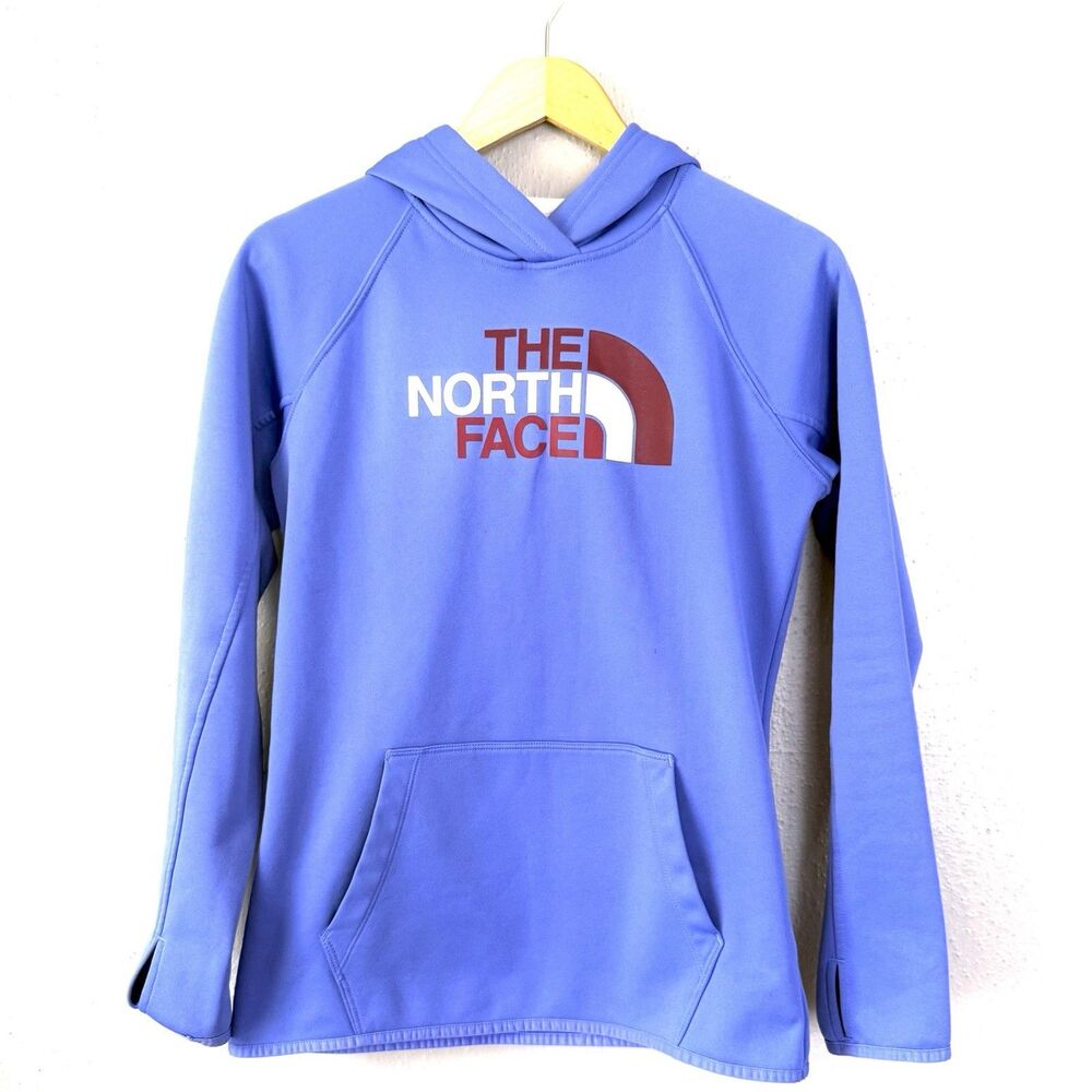 The North Face Women’s Small Half Dome Pullover Hoodie Sweatshirt Tealblue Logo